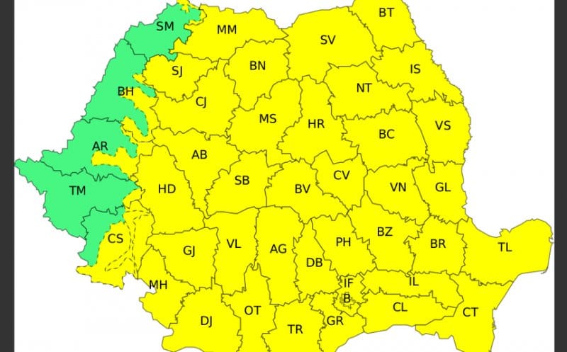 ANM, atenţionare meteorologică de ger pentru aproape toată ţara, valabilă până luni seară
